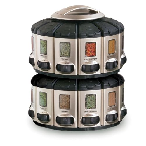  KitchenArt 57010 Select-A-Spice Auto-Measure Carousel Professional Series, Satin