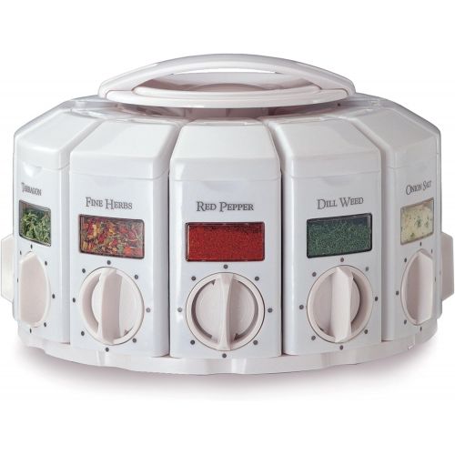  KitchenArt Select-A-Spice Auto-Measure Carousel Professional Series, White