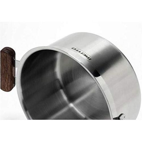 Kitchenart Stainless Stockpot 1.6Liter / 6.4 Quart with Lid and Wood Handle Available Induction Gas Stove Electric Radient