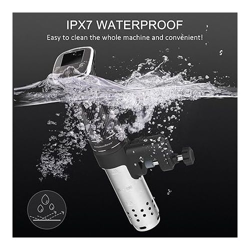 KitchenBoss Sous Vide Machine: Precision Sous-vide Cooker Immersion Circulator, IPX7 Waterproof Stainless Steel 1100W Professional Cooking Machines (G322T-US)