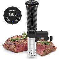 KitchenBoss Sous Vide Cooker Machine: Ultra-quiet Sous-vide Immersion Circulator Cooking Machine, Precision Suvie Cooking Machines Professional IPX7 Waterproof 1100W Stainless Steel 120V