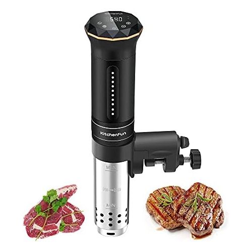  KitchenFun Sous Vide Cooker Immersion Circulators: 1100W Fast-Heating IPX7 Waterproof Thermal Immersion Circulator Accurate Temperature and Timer Sous Vide Machines with Digital Touch Screen