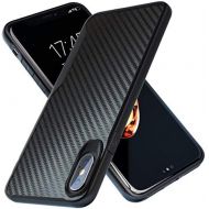 [아마존베스트]Kitoo iPhone X Case | iPhone Xs Case | 10ft. Drop Tested | Carbon Case | Ultra Slim | Lightweight | Scratch Resistant | Wireless Charging | Compatible with Apple iPhone X /iPhone Xs - Bl