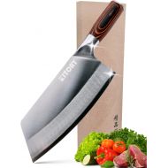 KITORY Vegetable Cleaver 8 Chinese Chefs Knife Vegetable Meat Chopping Knife, German High Carbon Steel Coating Blade with Pakkawood Handle, Sharp Anti-rust Kitchen Cutlery for Home