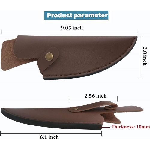  Kitory Leather Knife Sheath 6 inch Boning Knife Practical Soft Leather Sheath with Belt Loop Good for Protect Fixed Blade & Carry Out
