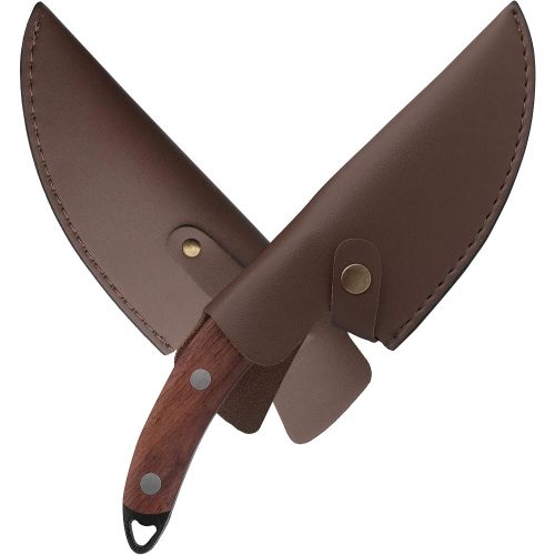  Kitory Leather Knife Sheath 6 inch Boning Knife Practical Soft Leather Sheath with Belt Loop Good for Protect Fixed Blade & Carry Out