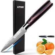 Kitory Paring Knife Fruit Knife Small Kitchen Knife 3.5 Inch 7Cr17MoV German High Carbon Stainless Steel for Fruit and Vegetable Carving Dicing Cutting Chopping Fruits Vegetables