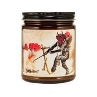 KitschCandle Valentine Krampus Candle, Anti Valentines Day Gift, Valentine Soy Candle, Personalized Scented Candle, Pagan Valentine, Goth Horror Folklore
