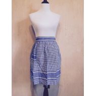 /KittenWhipVintage Blue and white gingham fifties apron. So cute!