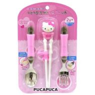 Hello Kitty Kids Training Chopsticks, Spoon, Fork Set for Right Hand
