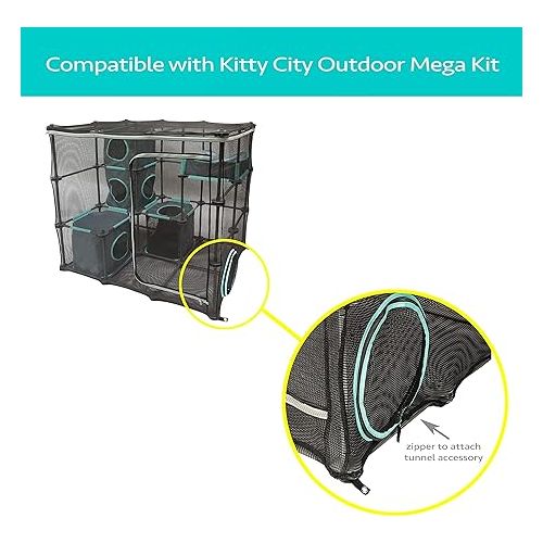  Kitty City Outdoor Catio Mega Kit for Cats, Replacement Parts, and 10' Tunnels