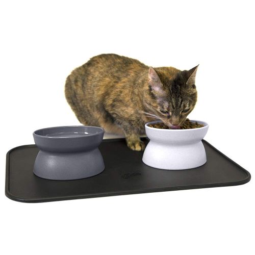  Kitty City Raised Cat Food Bowl Collection, Stress Free Pet Feeder and Waterer