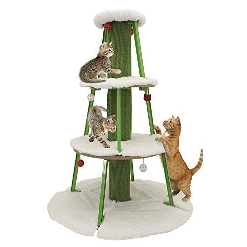  Kitty City Large Cat Tunnel Bed, Cat Bed, Pop Up bed, Cat Toys, Christmas Tree, Large Tree