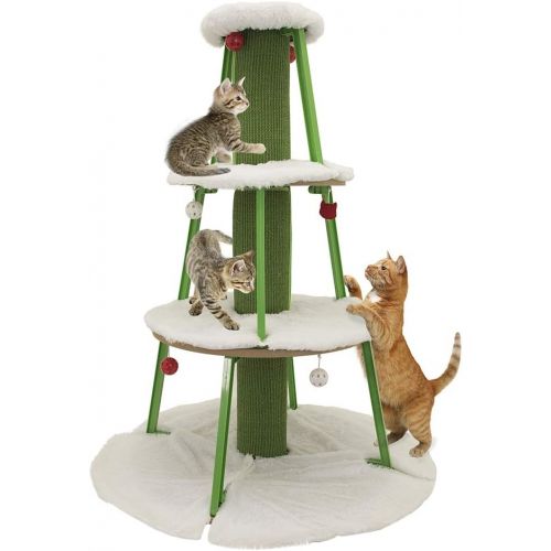  Kitty City Large Cat Tunnel Bed, Cat Bed, Pop Up bed, Cat Toys, Christmas Tree, Large Tree