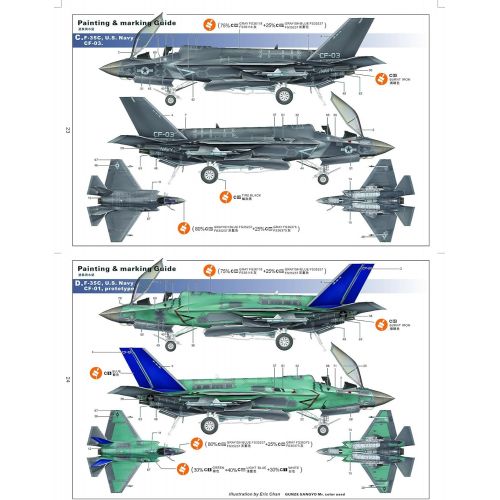  KTH80132 1:48 Kitty Hawk F-35C Lightning II [MODEL BUILDING KIT]