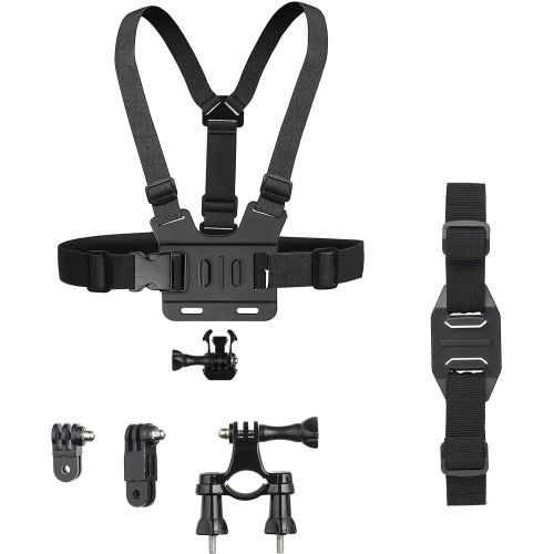  Kitvision Action Kit Actionkamera Zubehoerset mit Brustgurt-Halterung, Fahrradhalterung und Helmhalterung Kompatibel mit GoPro HERO [3, 3+ oder 4], Kitvision Splash, Edge und Escape