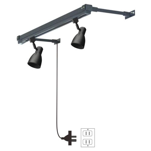  Kiven Plug in Black Linear Track Lighting Section, Black