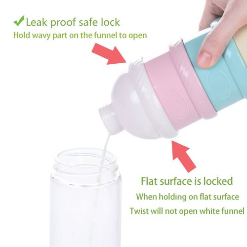  [아마존베스트]Kivwi Formula Dispenser, Stackable, On-The-Go, BPA Free, Baby, Infant, Kids Milk Powder Dispenser & Snack...