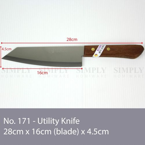  Thailand Kochmesser mit Holzgriff 28 cm Kiwi [Nr. 171]