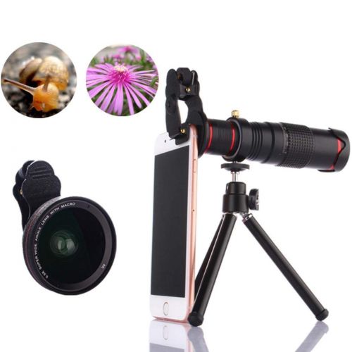  22 Times Mobile Phone Lens,Kizaen 22X Universal Mobile Phone Telephoto High-Definition Camera Mobile Phone External Telescope Head with Tripod for iPhone X877 Plus6s65,Samsun