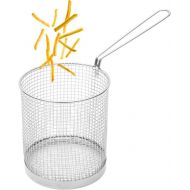 Kjzeex Round Stainless Steel Deep Fry Basket - French Chip Frying Serving Food