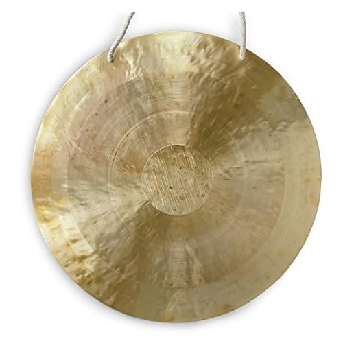  [아마존베스트]Klangschalen-Center Feng Gong / Wind Gong 60 cm with Wooden / Cotton Mallet -7011-L