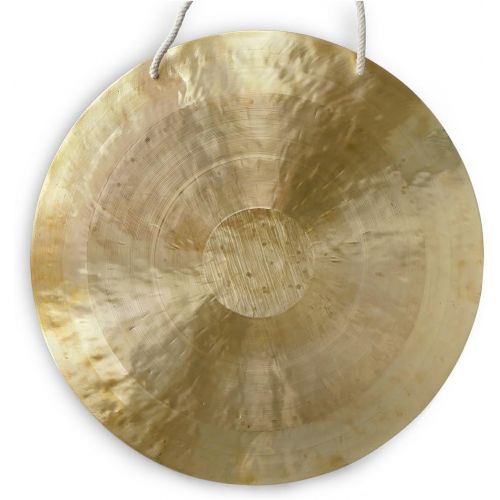  [아마존베스트]Klangschalen-Center Feng Gong / Wind Gong 60 cm with Wooden / Cotton Mallet -7011-L