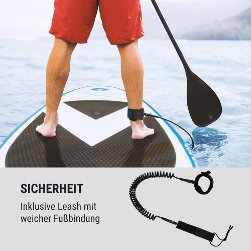  Klarfit Maliko Runner Stand up Paddling SUP-Board, Set inkl. Paddel, Leash, Rucksack und Pumpe  Cruiser-Board  Aluminiumpaddel  Groesse: 305x10x77cm  DropStitch Technology  inkl