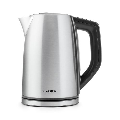  Klarstein Teahouse - Wasserkocher, Teekocher, Korpus aus gebuerstetem Edelstahl, 1,7 Liter, 3000 Watt, kabellos, einstellbar, Cool-Touch-Griff, Trockengehschutz/UEberhitzungsschutz,