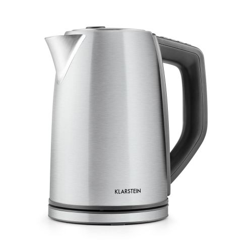  Klarstein Teahouse - Wasserkocher, Teekocher, Korpus aus gebuerstetem Edelstahl, 1,7 Liter, 3000 Watt, kabellos, einstellbar, Cool-Touch-Griff, Trockengehschutz/UEberhitzungsschutz,