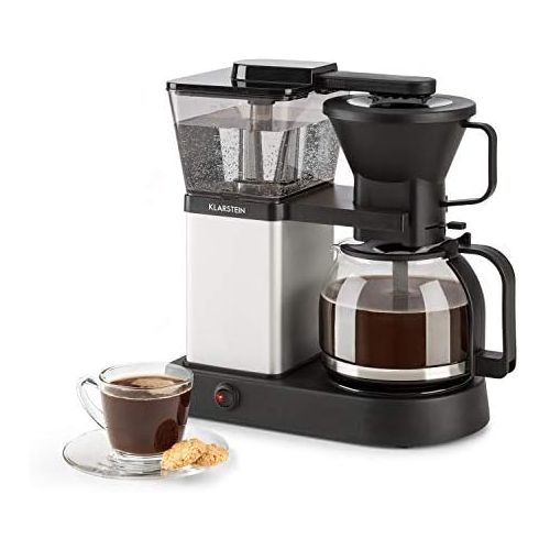  Klarstein GrandeGusto Kaffeemaschine mit Kaffeekanne - Filter-Kaffeemaschine, Kaffeeautomat, 1690 Watt, 1,3 Liter Tank, bis 10 Tassen, 96°C Bruehtemperatur, Warmhaltefunktion, schwa
