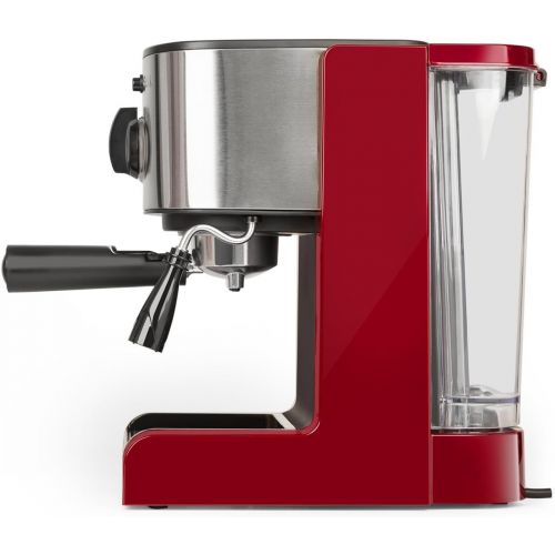  Klarstein Passionata Rossa 15  Espressomaschine  Espresso-Automat  Kaffee-Maschine  1470 Watt  1,25 Liter  automatischer Druckablass  inkl. Milchschaum Duese fuer Zubereitung