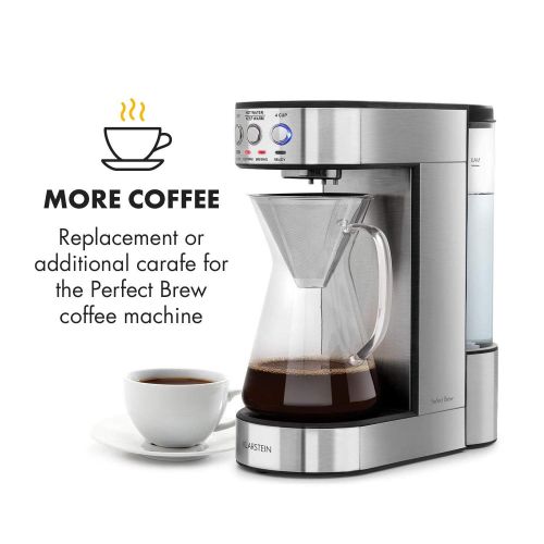  Klarstein Perfect Brew filter coffee machine with rotating brewing head, coffee machine, 1800 watt, 1.8 litre, digital control, timer, warming function, including glass teapot, sta