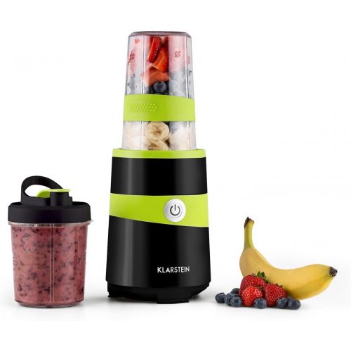  Klarstein - Vitalic, Standmixer, Kuechenmixer, Smoothie Maker, Blender, 1000 Watt, 10.000 Umdrehungen pro Minute, 2 Mixerbecher, bis zum 600ml Volumen, Kreuzklinge, Edelstahl, schwa