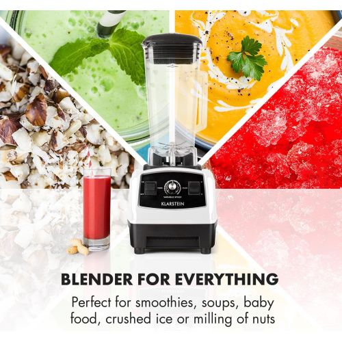  Klarstein Herakles-2G - Professioneller Hochleistungsmixer, Power Blender, Universal Standmixer, Smoothie Maker, 1200 Watt, bis zu 32.000 U/Min, 2 L, Ice Crusher, 6 Edelstahlklinge