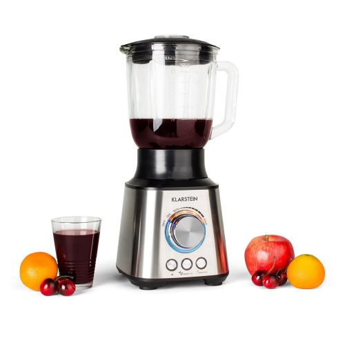  Klarstein Herakles - Standmixer, Power-Blender, Hochleistungsmixer, Smoothie Maker, 1000 W, 1,5 L Glaskrug, stufenlose Geschwindigkeit, 8 Edelstahlklingen, Ice-Crusher, Zerkleinere