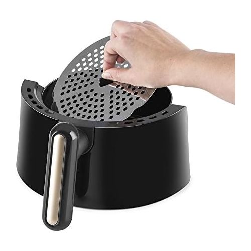  Klarstein Well Air Fry - Heissluftfritteuse, Fritteuse, fett-frei Frittieren, Backen, Grillen, Roesten, 1230 Watt, 1,5L, UEberhitzungsschutz, analoges Bedienfeld, Kontrollleuchten, sc