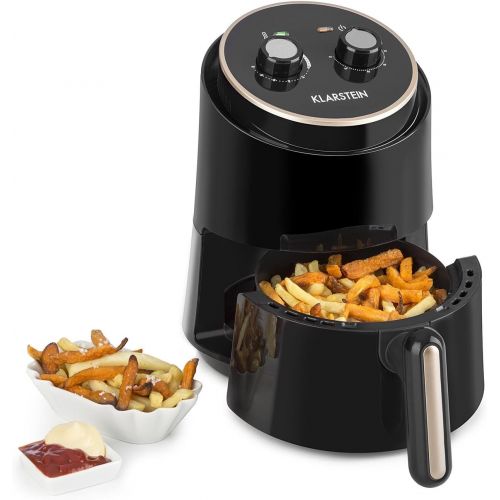  Klarstein Well Air Fry - Heissluftfritteuse, Fritteuse, fett-frei Frittieren, Backen, Grillen, Roesten, 1230 Watt, 1,5L, UEberhitzungsschutz, analoges Bedienfeld, Kontrollleuchten, sc