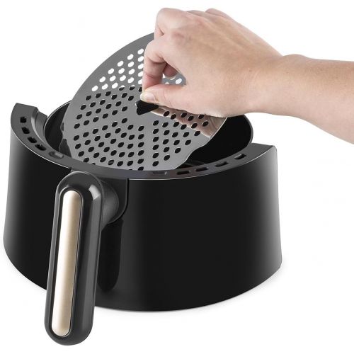  Klarstein Well Air Fry - Heissluftfritteuse, Fritteuse, fett-frei Frittieren, Backen, Grillen, Roesten, 1230 Watt, 1,5L, UEberhitzungsschutz, analoges Bedienfeld, Kontrollleuchten, sc