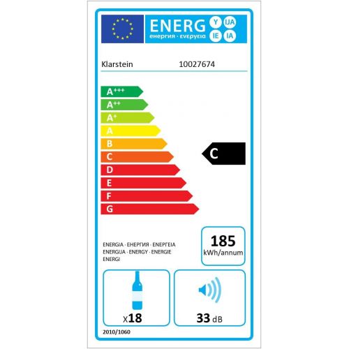  Klarstein Vinesse Black Edition Weinkuehlschrank Getrankekuehlschrank Weintemperierschrank (43 Liter fuer 18 Flaschen, Touch-Bedienfeld, LCD-Display, Innenbeleuchtung) schwarz