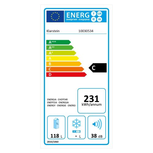  Klarstein Vivo Vino - Weinkuehlschrank, Getrankekuehlschrank, Gastrokuehlschrank, 118 Liter, 36 Flaschen, 120W, niedriges Betriebsgerausch, 10° - 18°C, LED-Lampe, Glastuer, schwarz