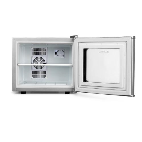  Klarstein Winehouse  Minibar  Weinkuehlschrank  Getraenkekuehlschrank  17 Liter  38 dB leise  8 bis 18°C  60 Watt Nennleistung  39 x 35 x 43cm  Edelstahl  freistehend  Silb