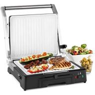 KLARSTEIN Klarstein Burgermeister - Kontaktgrill, Paninimaker, Tischgrill, 3-in-1, 2000W, 5 Arretierungsstufen, stufenlos regelbar, Antihaftbeschichtung, Fettauffangbehalter, Gummifuesse, schw