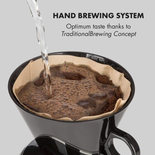  Klarstein Craft Coffee Filter-Kaffeemaschine Kaffeebereiter (Handbruehverfahren, Pour Over, Gourmetkaffee, Waage, Timer, Glaskanne, Filteraufsatz, 600ml, Touch, LED-Display, Timer)