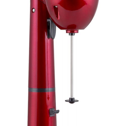  KLARSTEIN Klarstein van Damme - Drink-Mixer, Getrankemixer, Mini-Standmixer, Milkshake Maker, 100 Watt, 22.000 Umdrehungen pro Minute, 450 ml Fassungsvermoegen, Edelstahl-Mixbecher, rot