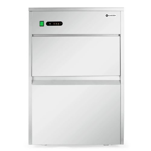  KLARSTEIN Klarstein Powericer XXXL - Profi Eiswuerfelmaschine, Eiswuerfelbereiter, Ice Maker, 50 kg / 24 h, 260 W, 10 kg Lagerfach, LED, geschmacksneutrale Auskleidung, sehr leise, Edelstahl,