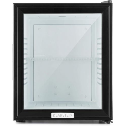  Klarstein MKS-12 - Minibar, Mini-Kuehlschrank, Getrankekuehlschrank, A, 24 Liter, geringer Energieverbrauch, ca. 38 x 47 x 38 cm (BxHxT), 30 dB leiser Betrieb, schwarz