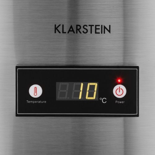  KLARSTEIN Klarstein - Mr. Barbot, Minibar, Mini-Kuehlschrank, Getrankekuehlschrank, Getrankefass, A+, 50 L, Durchmesser: ca. 50,8cm, ca. 24kg, genaue Temperaturkontrolle ueber LCD-Display moegli