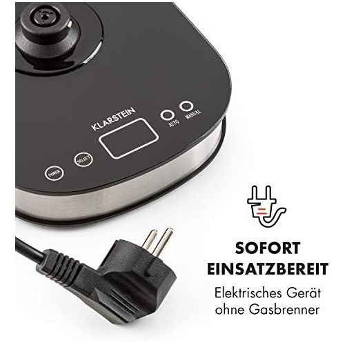  KLARSTEIN Drop Siphon-Kaffeemaschine Kaffeezubereiter (500 Watt, 360° Basis, LCD-Display, Touchbedienung, automatischer und manueller Zubereitungsmodus) schwarz