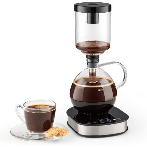  KLARSTEIN Drop Siphon-Kaffeemaschine Kaffeezubereiter (500 Watt, 360° Basis, LCD-Display, Touchbedienung, automatischer und manueller Zubereitungsmodus) schwarz